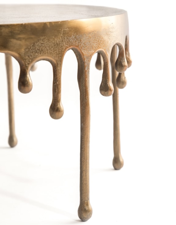 Gold 'Dali' Drip Aluminium Coffee Table