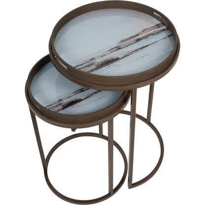 Suffolk Seascape Set of 2 Side Tables